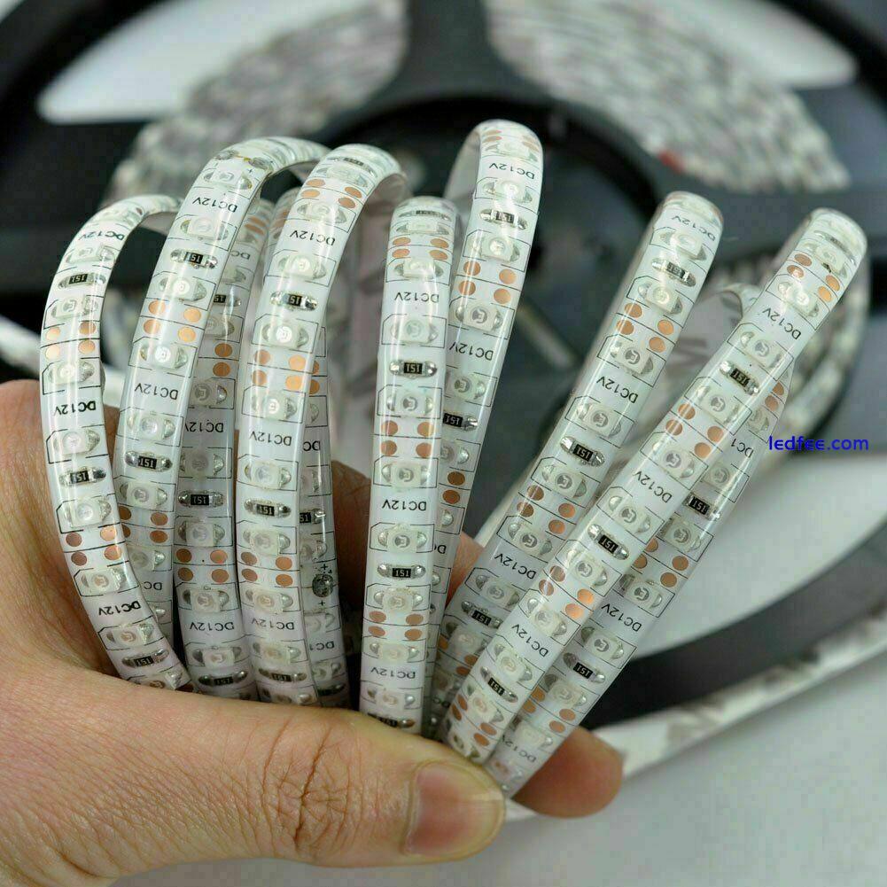 12V 5M LED 3528 SMD FLEXIBLE WIRE STRIP LIGHT ROPE WARM COOL WHITE WATERPROOF UK 5 