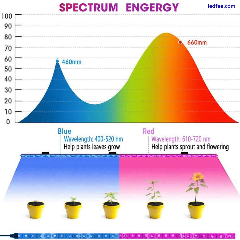 LED Plant Grow Strip Light Touch Switch USB Power Waterproof Flower Indoor Lamp 2 