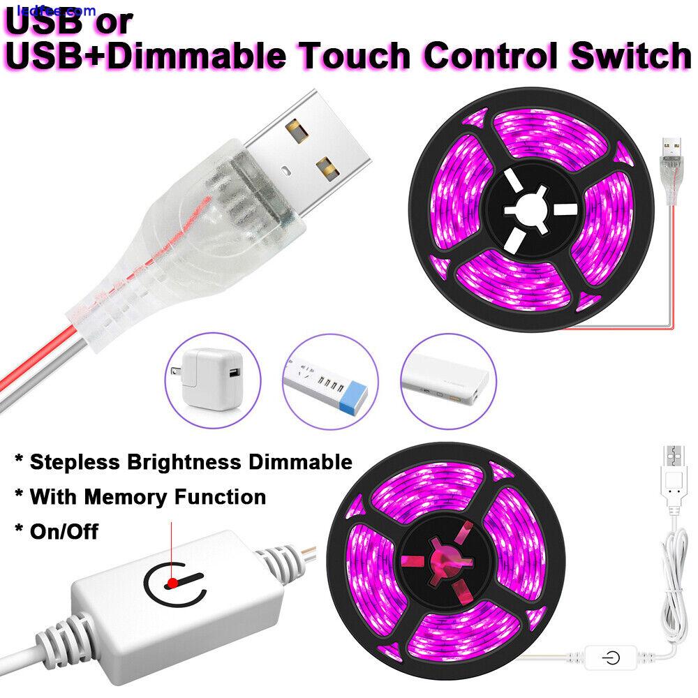 LED Plant Grow Strip Light Touch Switch USB Power Waterproof Flower Indoor Lamp 4 