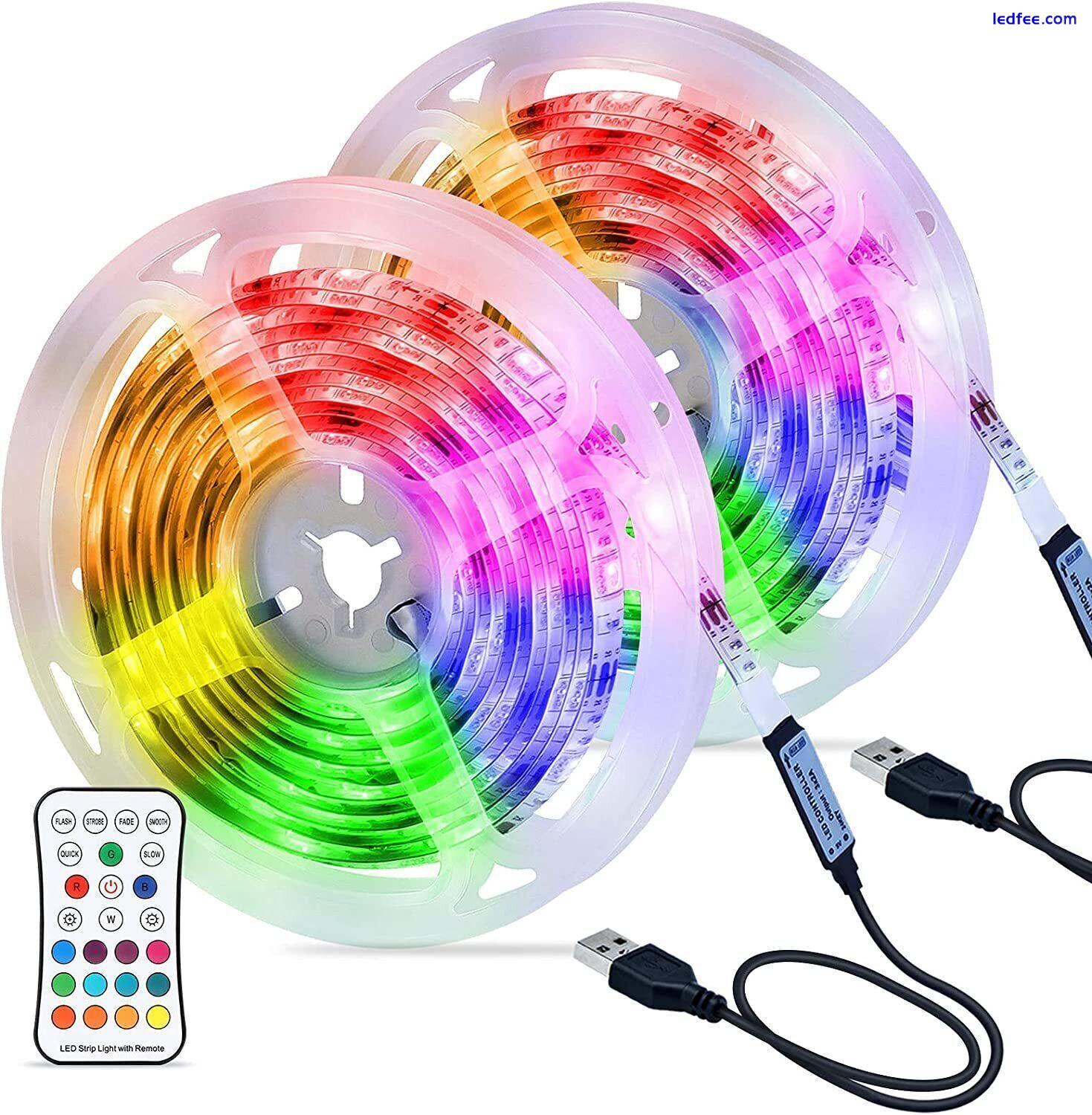 LED Strip Lights Colour Changing for Bedroom, Living Room with remote and USB 4 