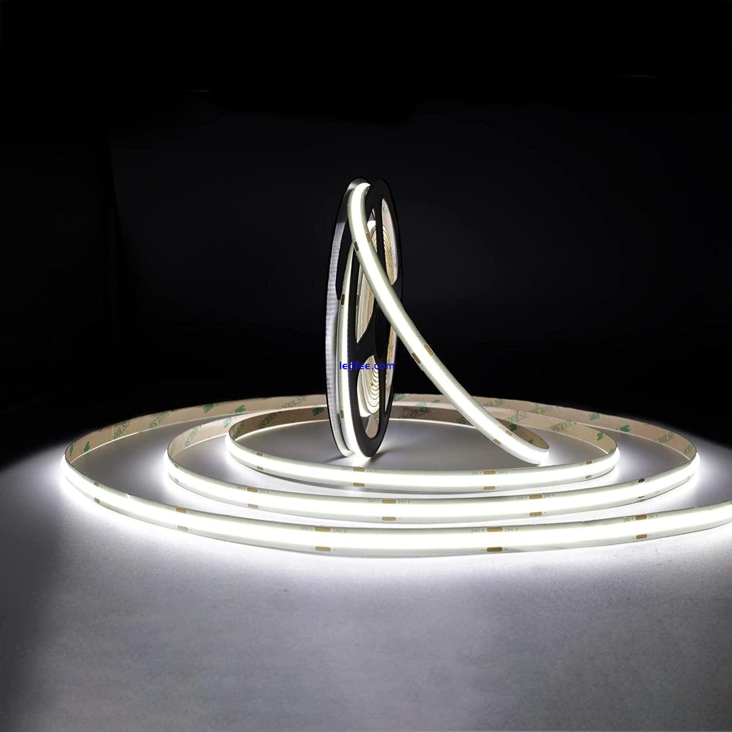 TTWAY COB LED Strip Lights 6000K Daylight White, 10m Dimmable LED Strip Kit 5 