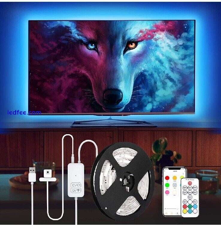 SANSUN Led Strip Lights for TV, USB LED TV Backlight Kit with Remote, 16 Color 5 0 