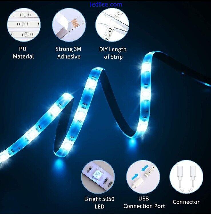 SANSUN Led Strip Lights for TV, USB LED TV Backlight Kit with Remote, 16 Color 5 4 