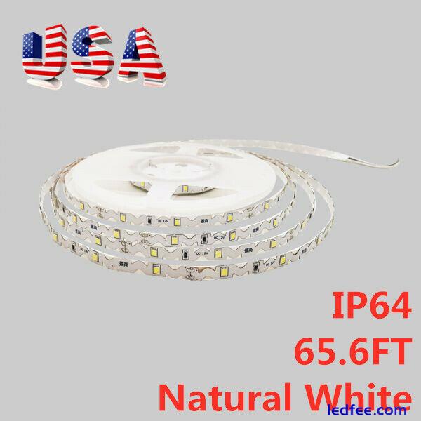 US Stock 65.6FT 2835 Waterproof Flexible LED Strip S Type, 1m SMD 60 LEDS, L20m 0 