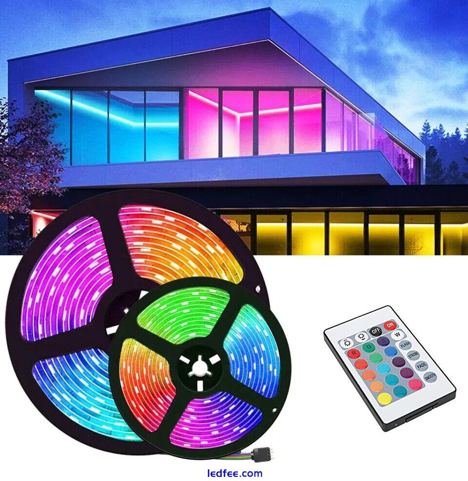 USB LED Strip Lights 5050 RGB Light Colour Changing Tape Cabinet TV 1-5M  5 