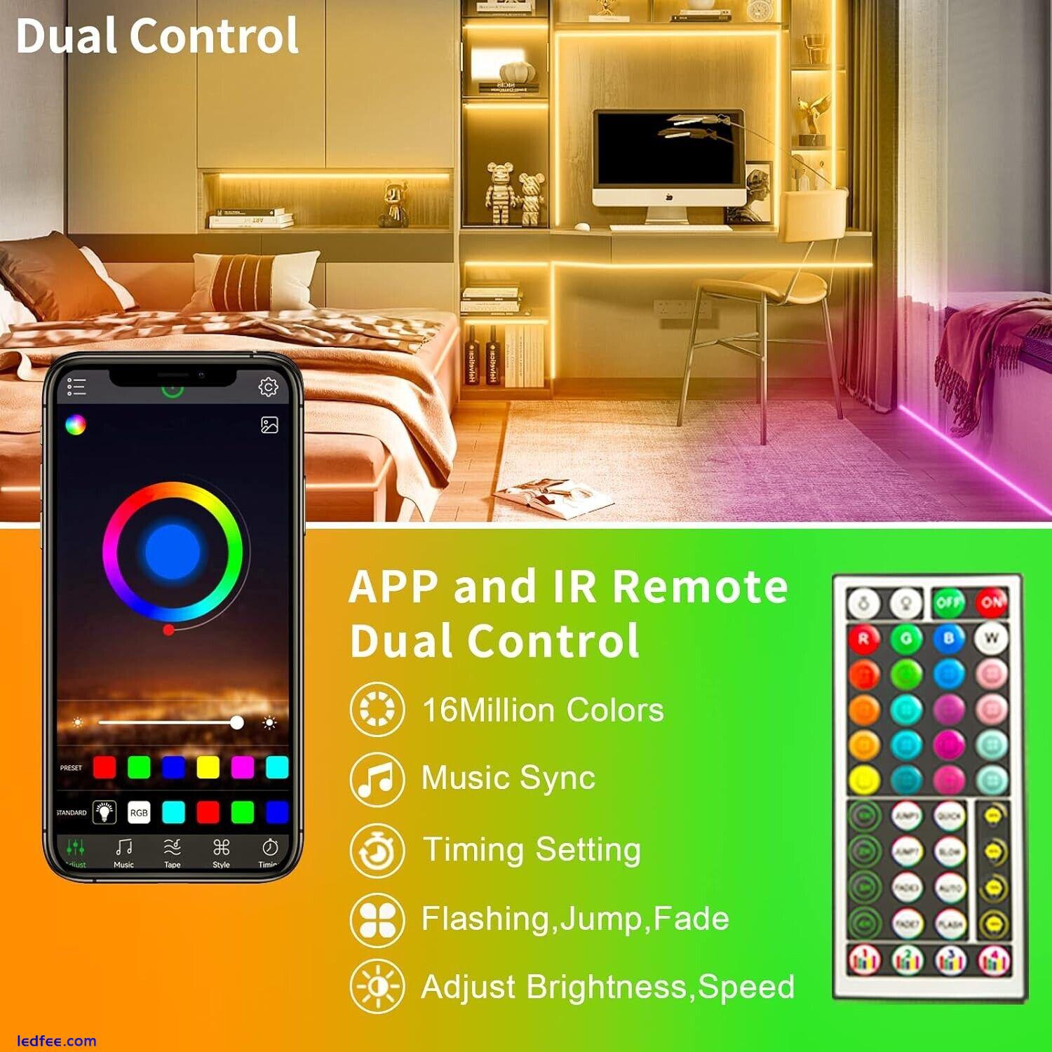 30m KSIPZE RGB LED Strip Lights Music Sync Colour Changing Smart App Control A++ 1 