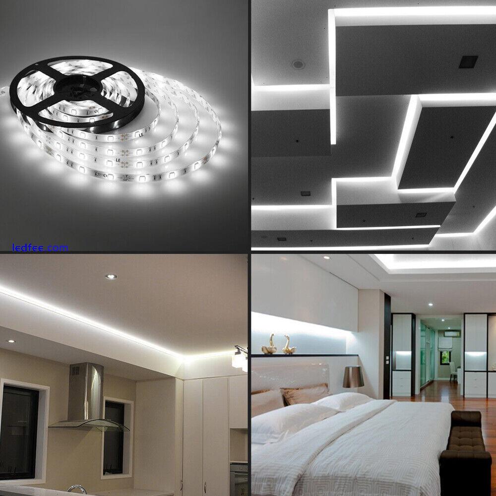 RGB 1M 5M LED Strip Light Tape XMAS Cabinet Kitchen Ceiling WATERPROOF 5050 12V 4 