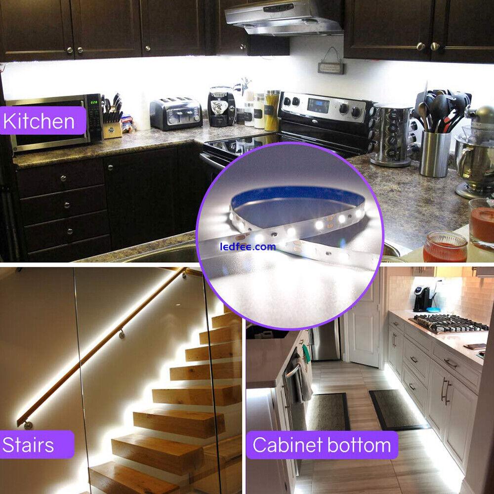 RGB 1M 5M LED Strip Light Tape XMAS Cabinet Kitchen Ceiling WATERPROOF 5050 12V 0 