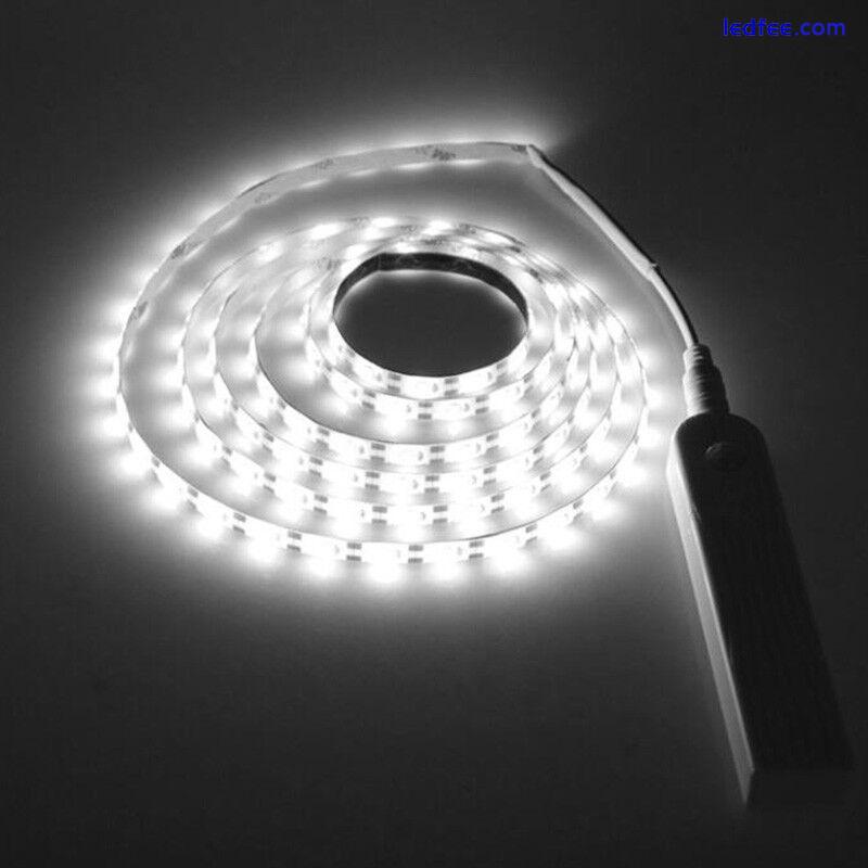 Battery Powered LED Strip Lights Wireless PIR Motion Sensor Under Cabinet Lights 5 