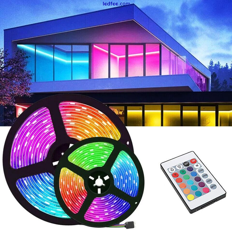 USB LED Strip Lights 5050 RGB Light Colour Changing Tape Cabinet TV 1-5M 5 