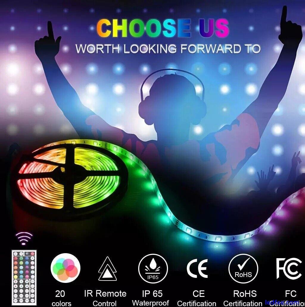 LED Strip Lights RGB 5050 Color Changing Light Tape Cabinet TV Bluetooth WIFI UK 4 