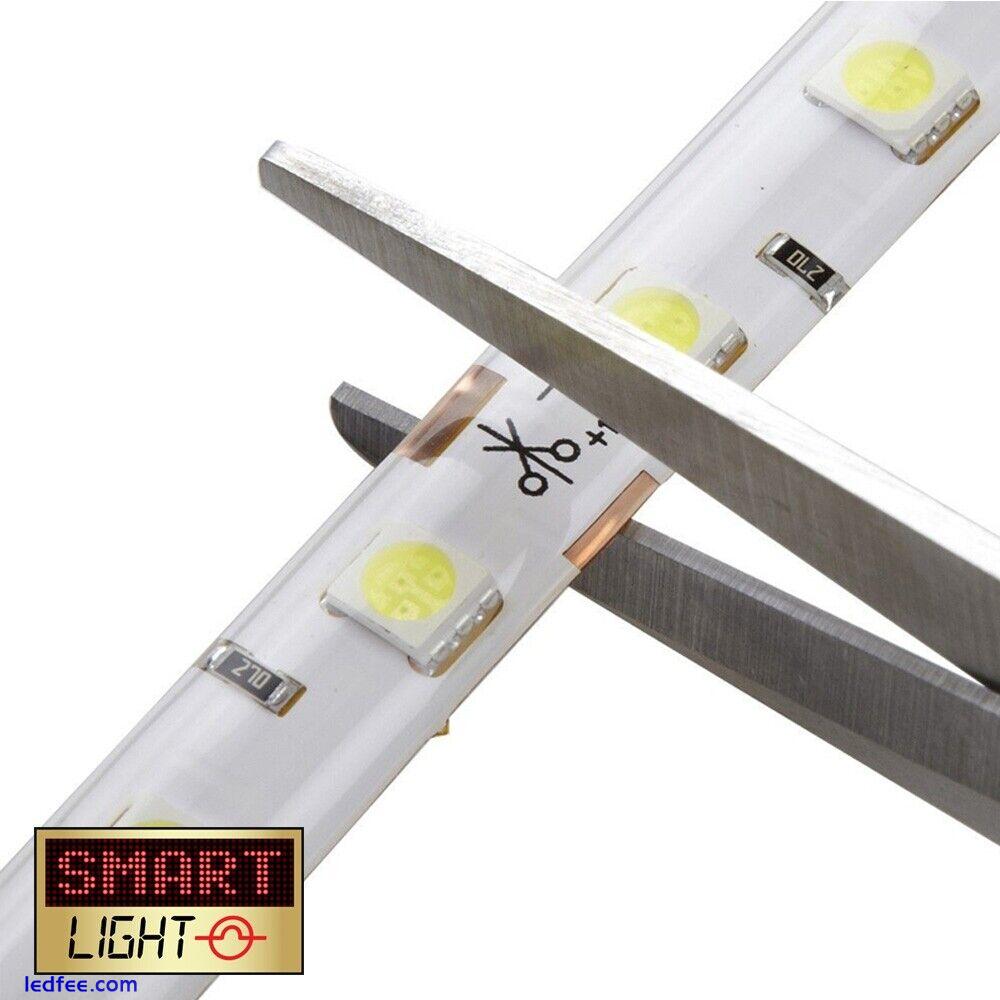 5mm Slim/Thin WHITE Ultra Bright 5m/600 LED 12V Light Strip Sticky Tape 120LED/m 3 