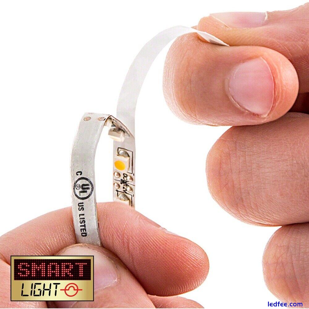 5mm Slim/Thin WHITE Ultra Bright 5m/600 LED 12V Light Strip Sticky Tape 120LED/m 4 