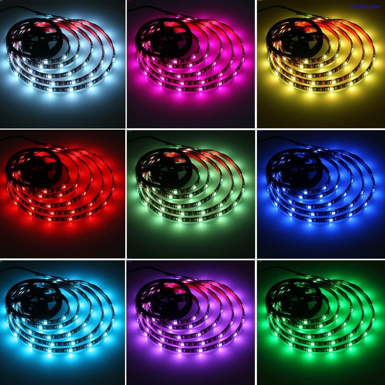 LED STRIP LIGHTS 5050 RGB COLOUR CHANGING TAPE UNDER CABINET KITCHEN LIGHTING 2 