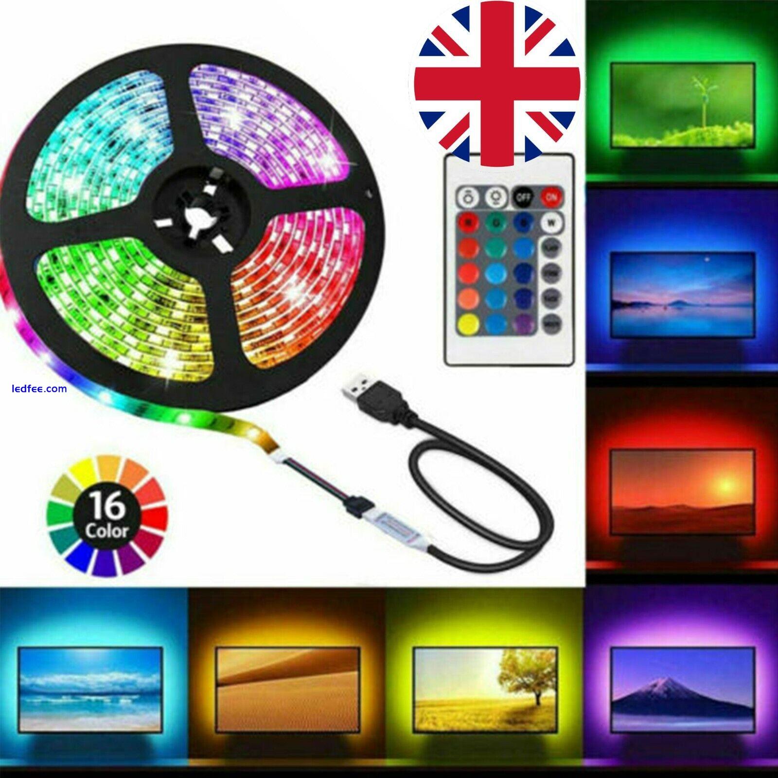 LED STRIP LIGHTS 5050 RGB COLOUR CHANGING TAPE UNDER CABINET KITCHEN LIGHTING 5 