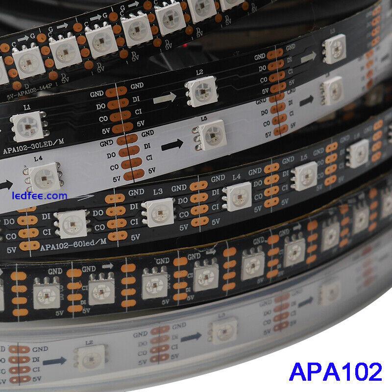 DC 5V APA102 DATA and CLOCK seperately Smart Led pixels strip 30/60/144 Leds/m 0 