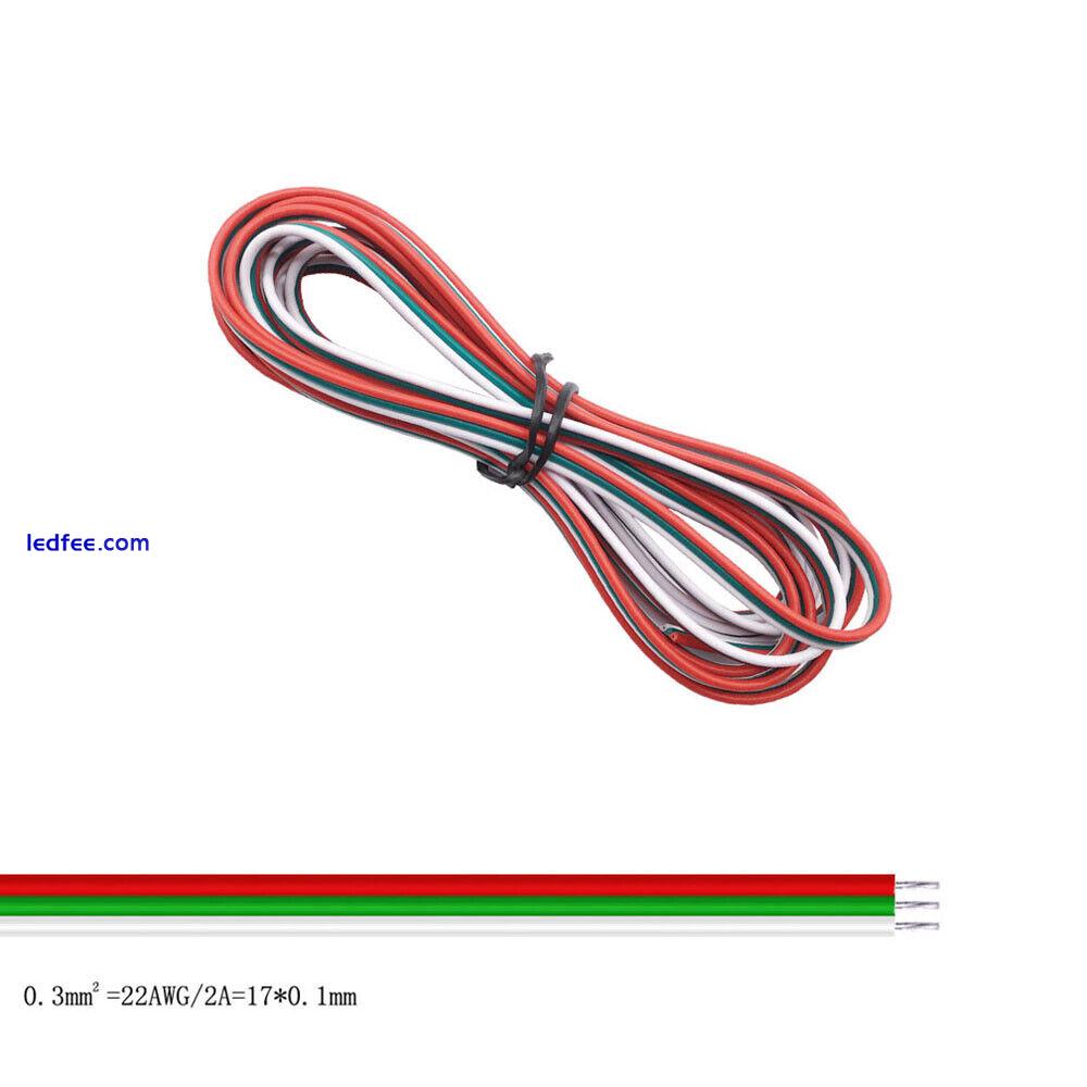 1-100M Extension Wire Cable Cord for ws2812b ws2812 RGB CCT RGBW Led Strip Light 3 