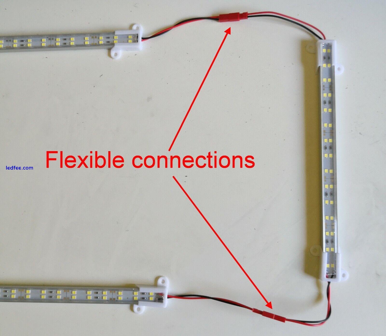 Connectable Twin Row 72SMD  LED Rigid Strip Bar 12V Car Van Caravan Boat Home 5 