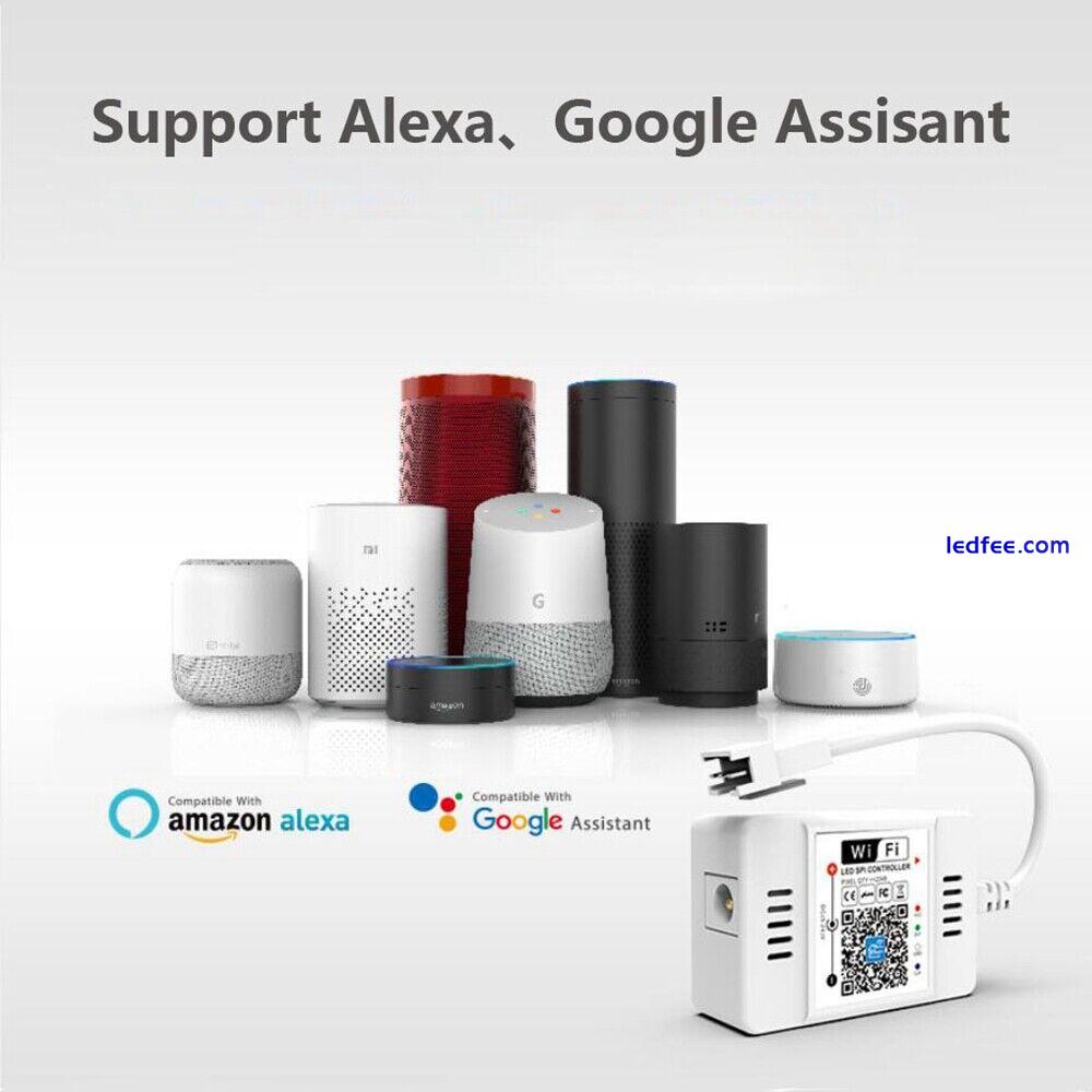 Magic Home WiFi Alexa Google  WS2811-2812 RGBIC LEDStrip App Control 12V-24V 1 
