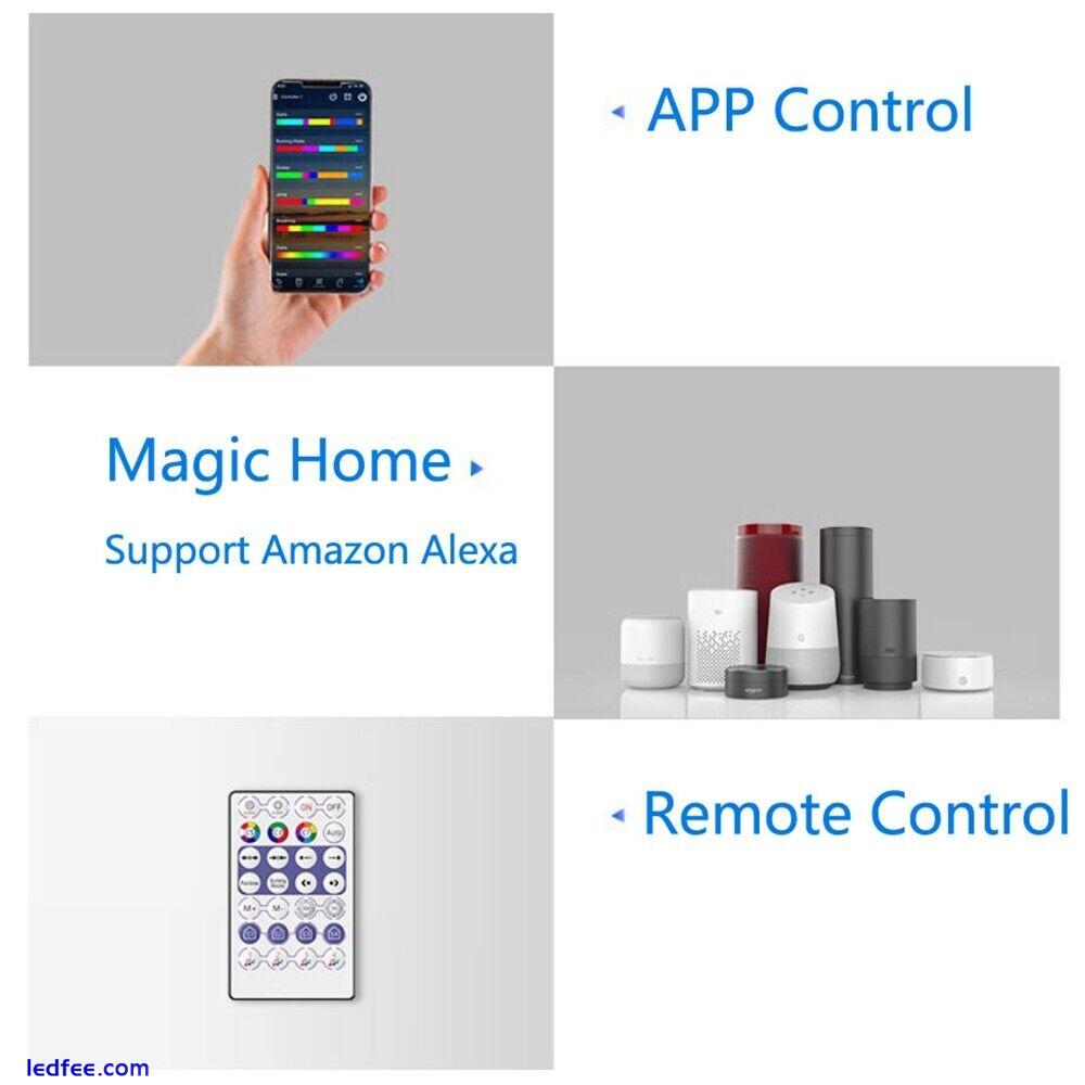 Magic Home WiFi Alexa Google  WS2811-2812 RGBIC LEDStrip App Control 12V-24V 3 