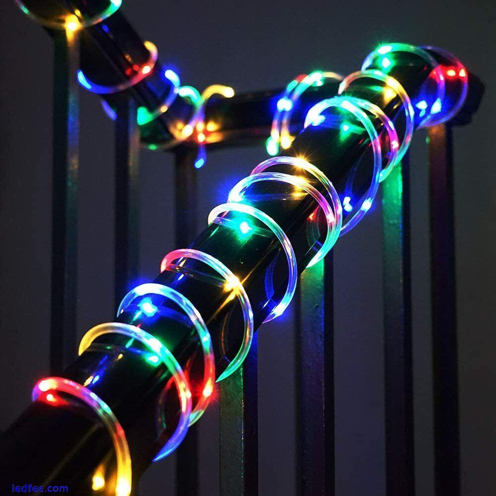 Led Solar Rope String Fairy Lights Strip Waterproof Outdoor Garden Patio Decor 3 