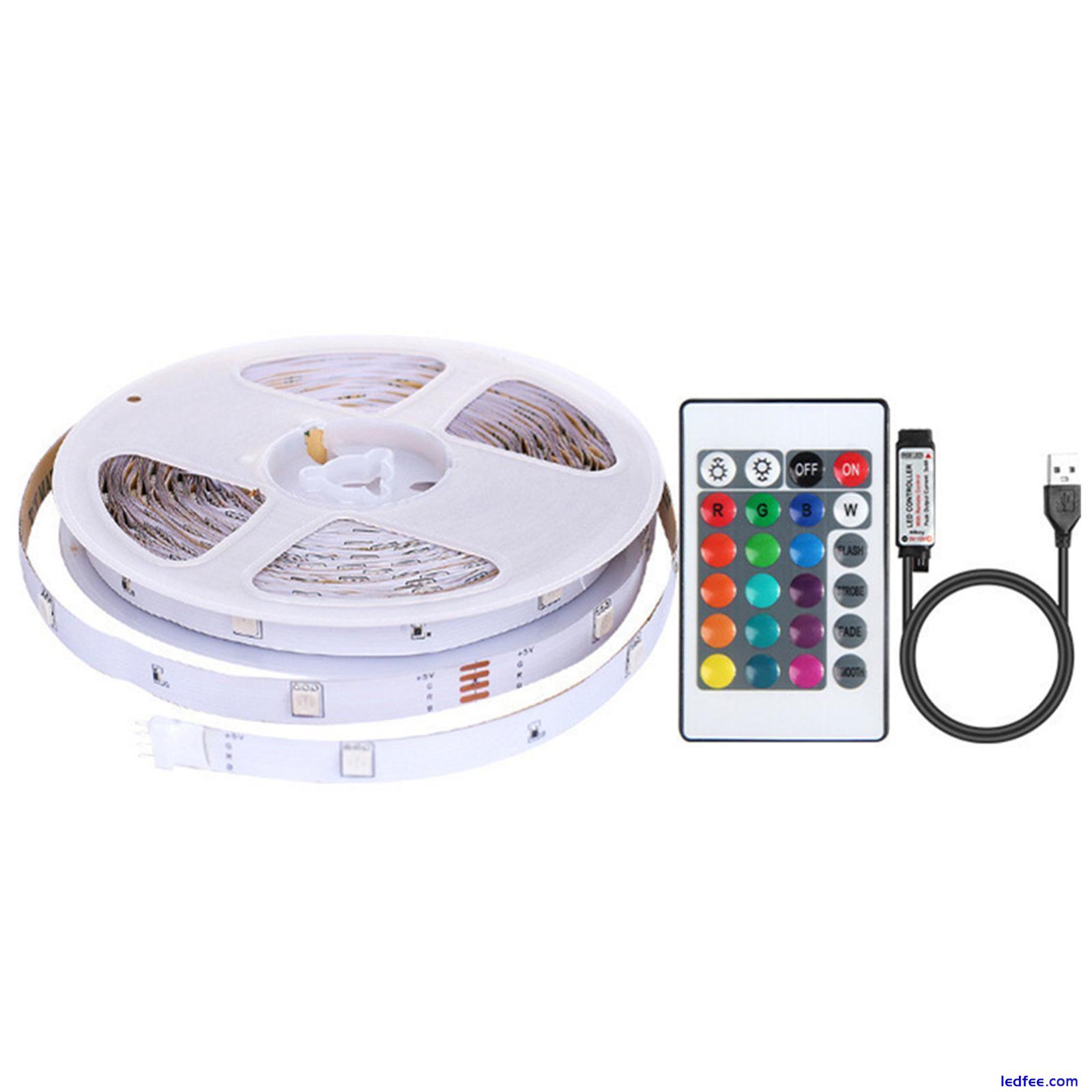 5M LED Strip Lights RGB 5050 Color Changing Tape TV Cabinet Kitchen Docoration 0 