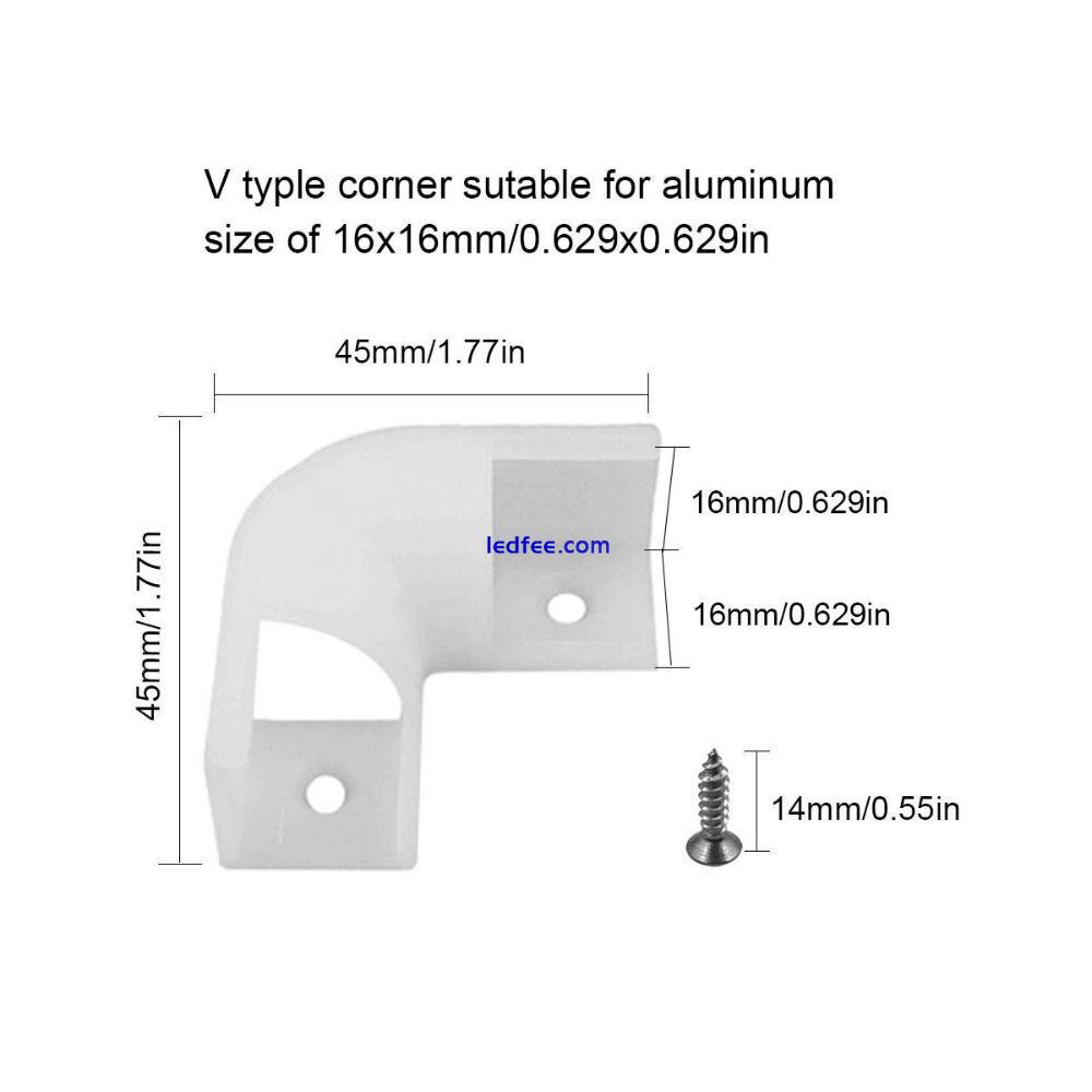 White Led Aluminum Channel Corner Kit  Led Strip Lights 2 