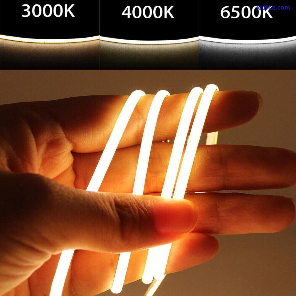 5mm COB LED Strip Lights Dimmable Home Decor 32o0LEDs/m High Density 12V 0 