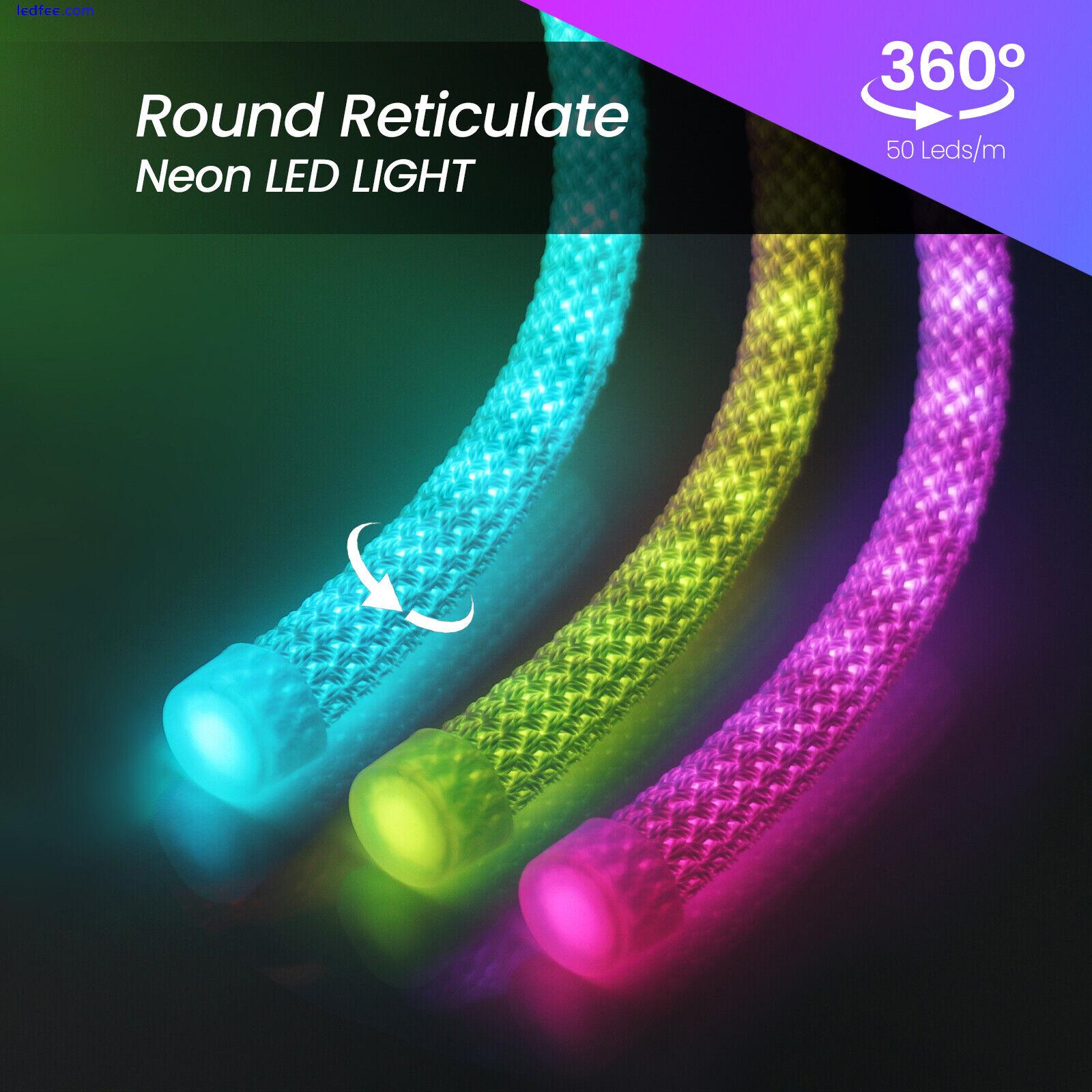 RGB LED Neon Flex Rope Tube Strip Light 5V WS2812B Waterproof Outdoor Lighting 3 