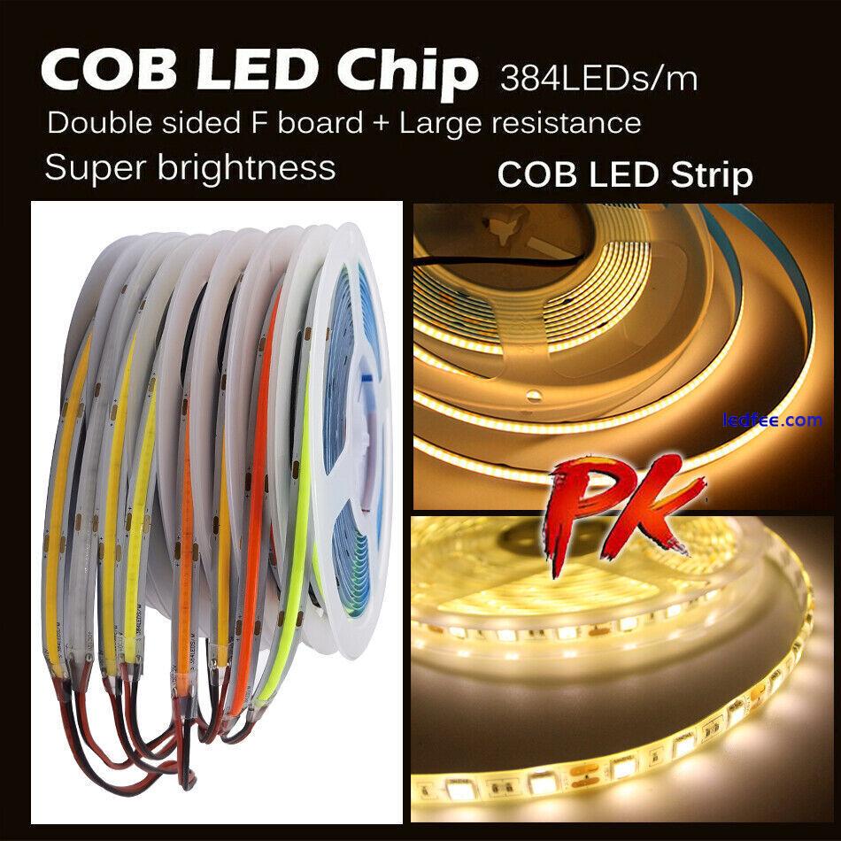 DC 12V COB FOB 384Leds/m Led Flexible Strip  Red Green Blue white Led Lighting 5 