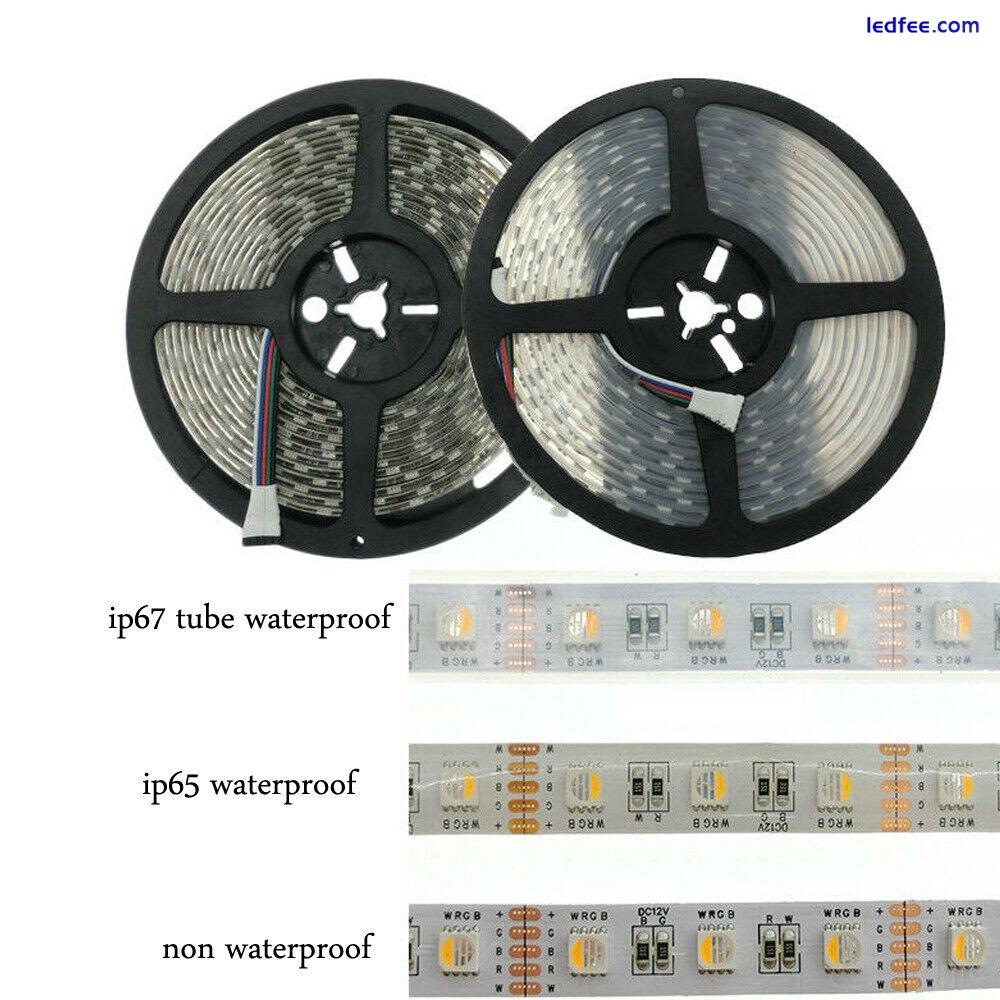 RGBW RGBWW 4in1 5050 Led Flexible Tape Strip Light 12V 24V 60leds 96Led/m 0.5-5m 1 