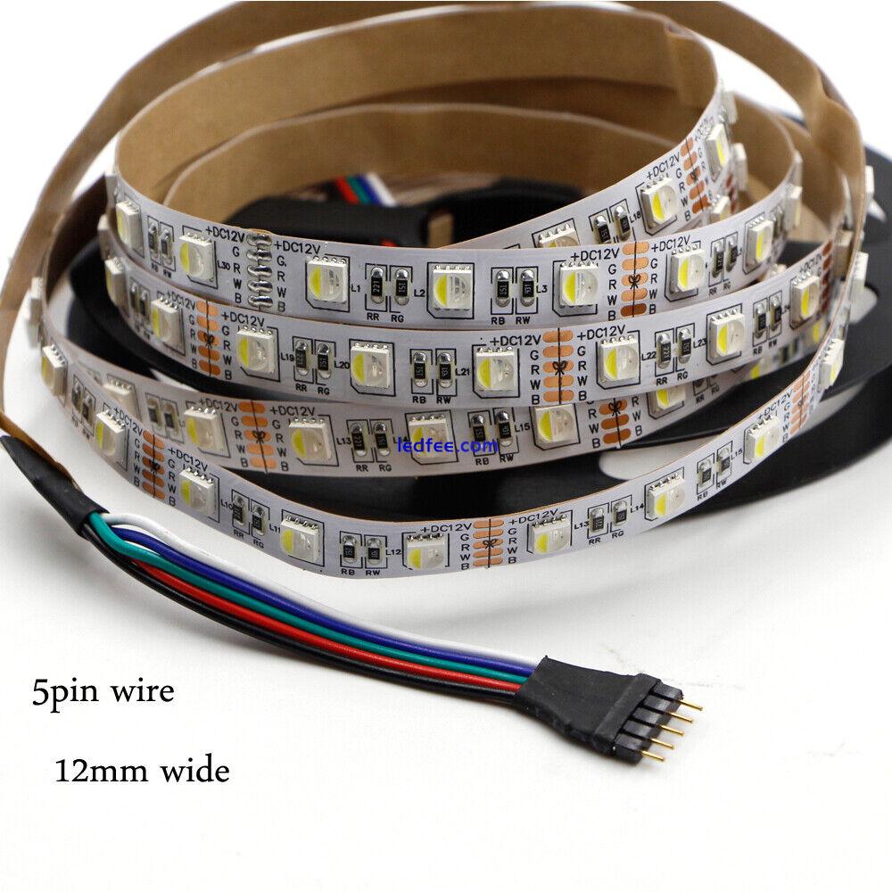 RGBW RGBWW 4in1 5050 Led Flexible Tape Strip Light 12V 24V 60leds 96Led/m 0.5-5m 2 