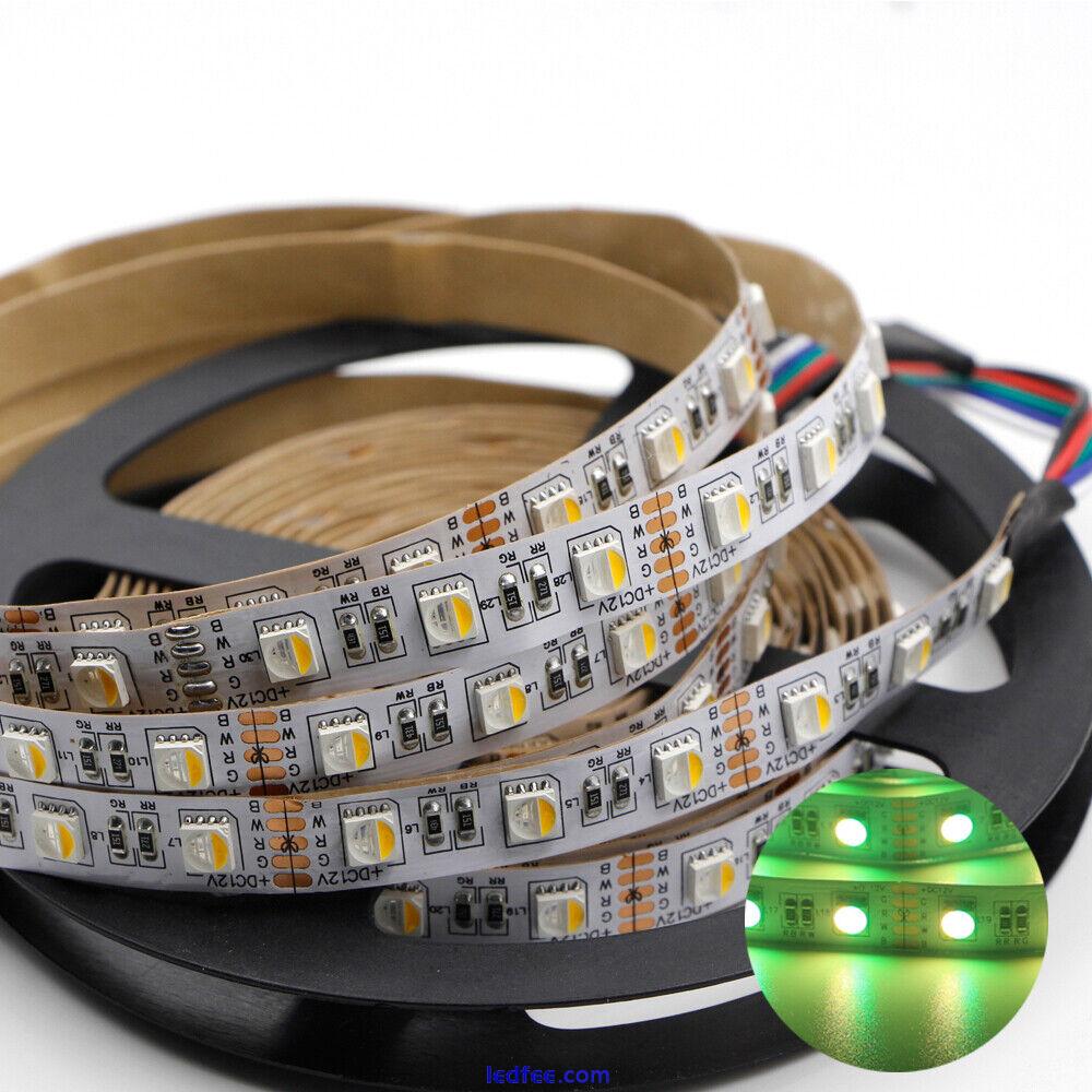 RGBW RGBWW 4in1 5050 Led Flexible Tape Strip Light 12V 24V 60leds 96Led/m 0.5-5m 4 