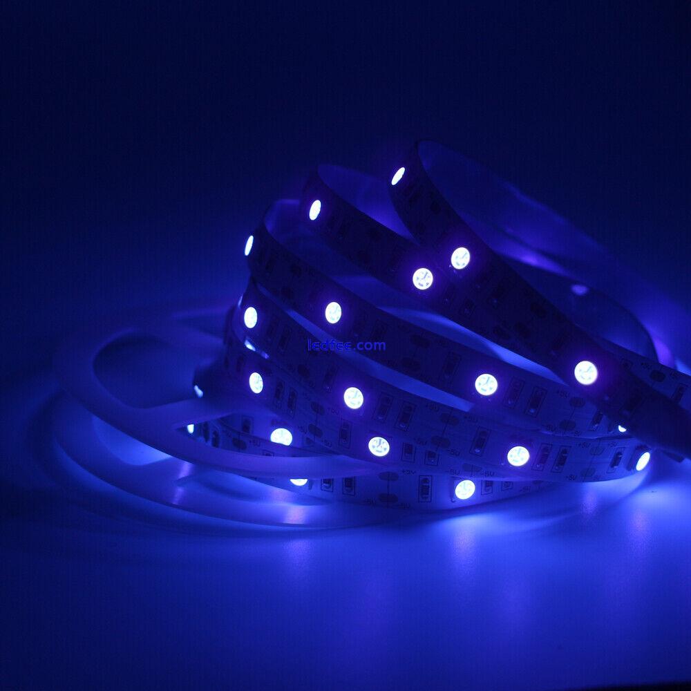 REAL UV purple led Strip Light 395nm-405nm USB Battery Blacklight Lamp Party 5V 3 