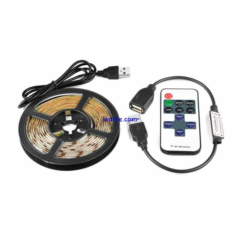 DC5V Dimmable LED Strip SMD 2835 Waterproof Flexible TV+11key usb controlle 1-5m 2 
