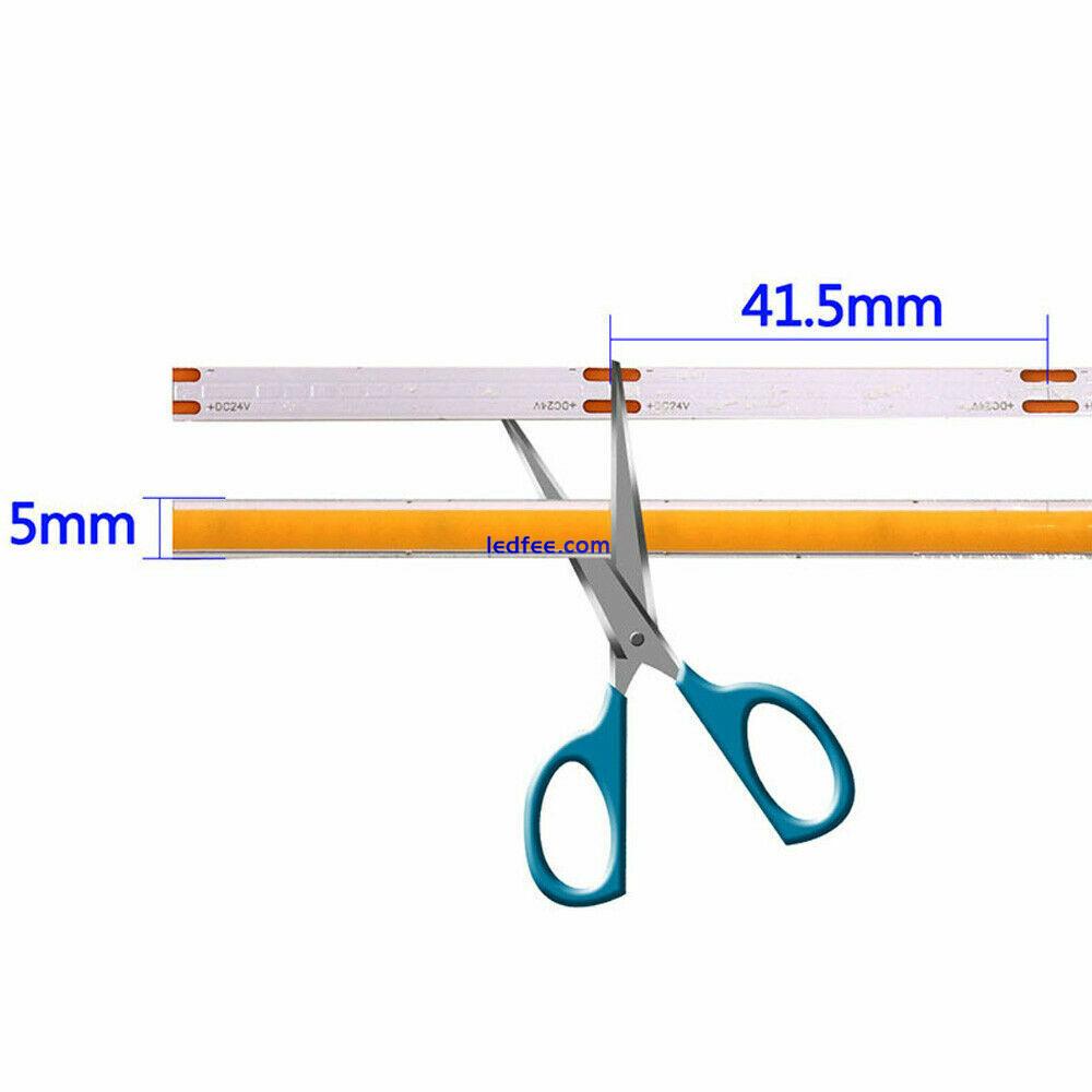 5mm Narrow PCB Premium Flexible DIY COB LED Strip light High Density Cabinet  0 