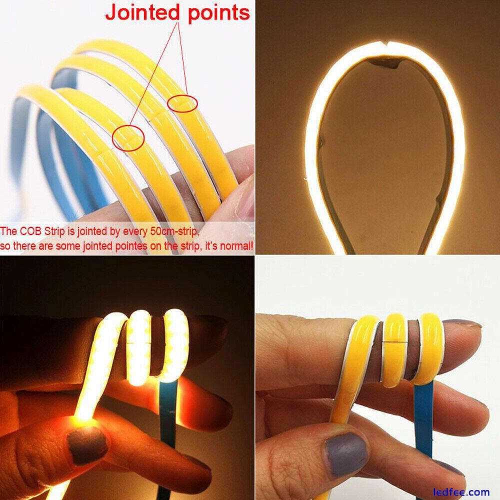 5mm Narrow PCB Premium Flexible DIY COB LED Strip light High Density Cabinet  5 