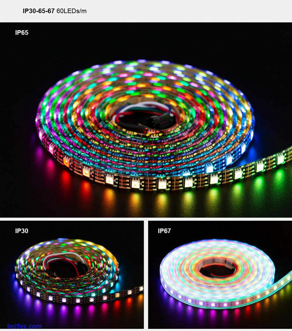 WS2815 12V RGB LED Pixels Strip Light Individually Addressable Dual Signal 1-5M 5 