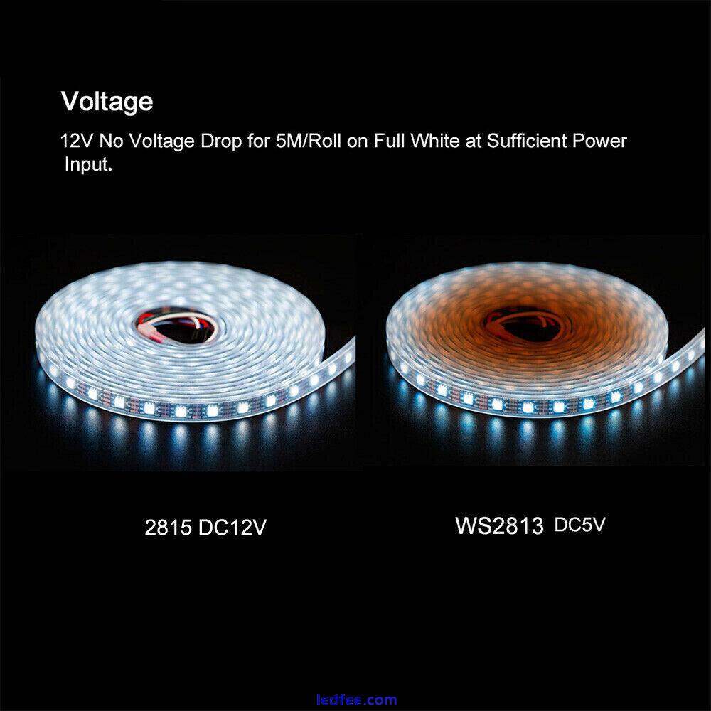 WS2815 12V RGB LED Pixels Strip Light Individually Addressable Dual Signal 1-5M 4 