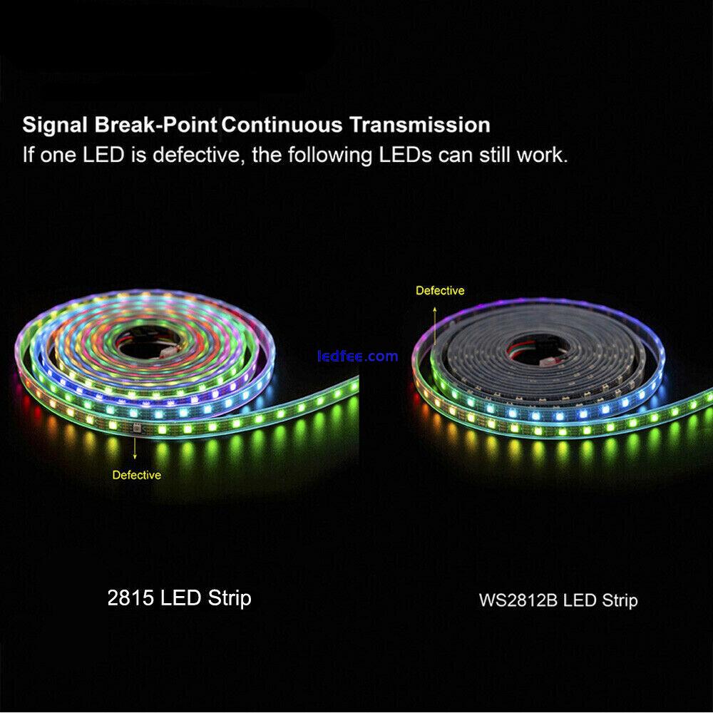 WS2815 12V RGB LED Pixels Strip Light Individually Addressable Dual Signal 1-5M 3 