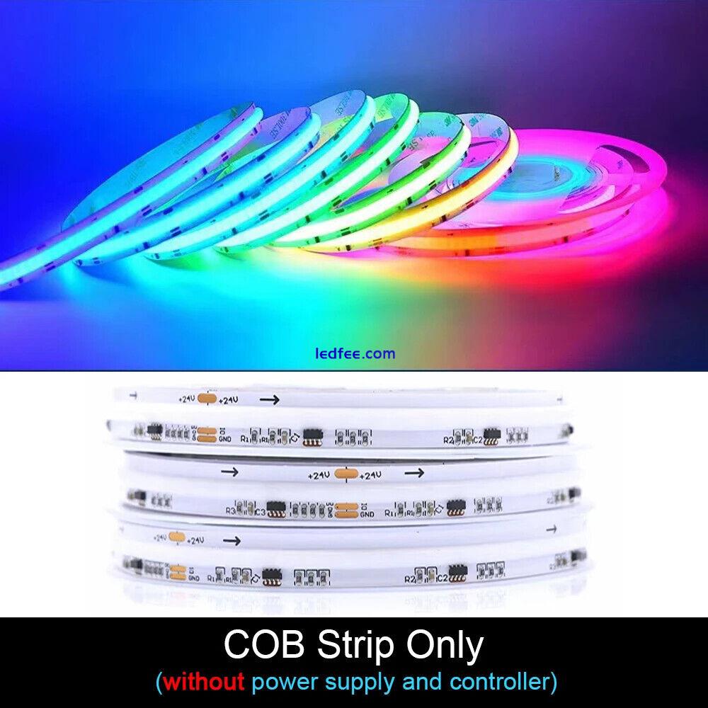 12V 24V RGB Addressable COB LED Strip RGBIC LED Strip Light WS2811 Pixel Strip 5 