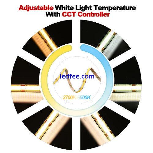 LED Strip Lights 608 LEDs/m Dimmable FOB Led Tape 2700K to 6500K DC12V 24V 1 