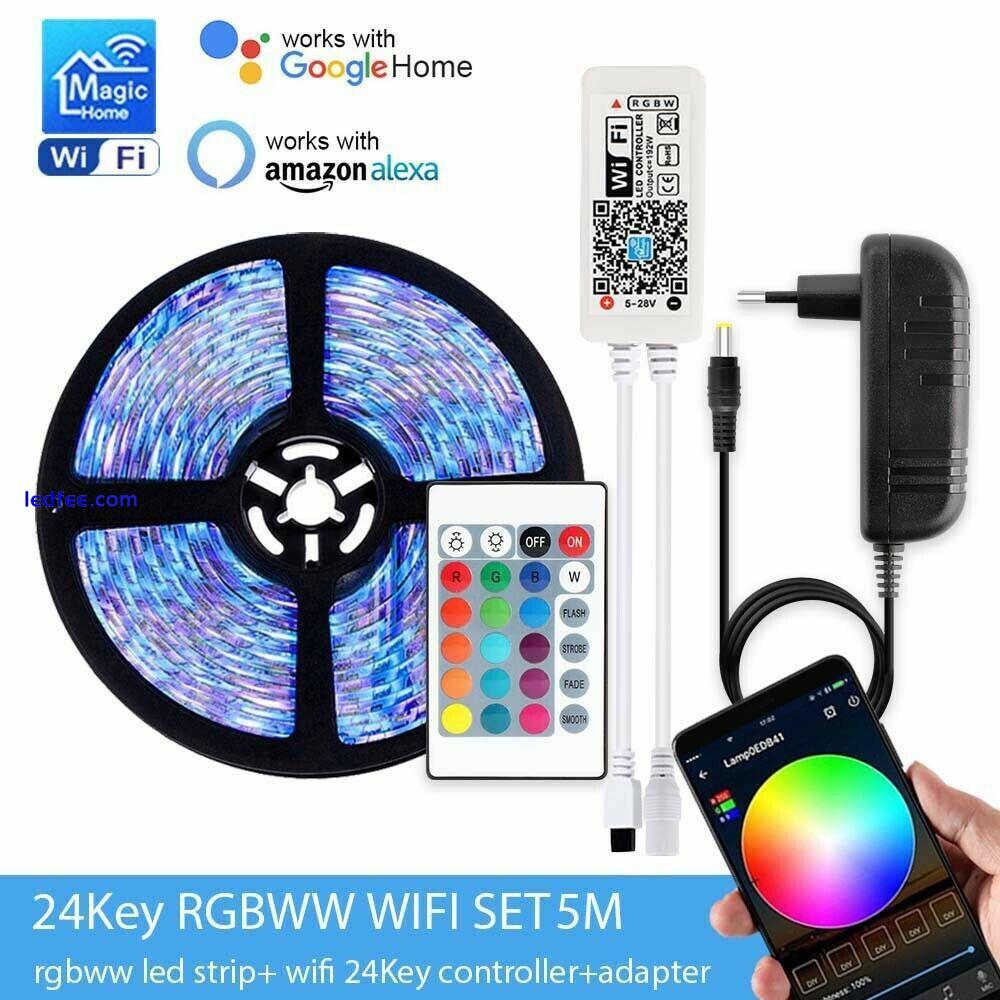 DC 12V Led Strip RGB/RGBW/WW WIFI Home 5050 Flexible Ribbon Smart APP Wireless 5 