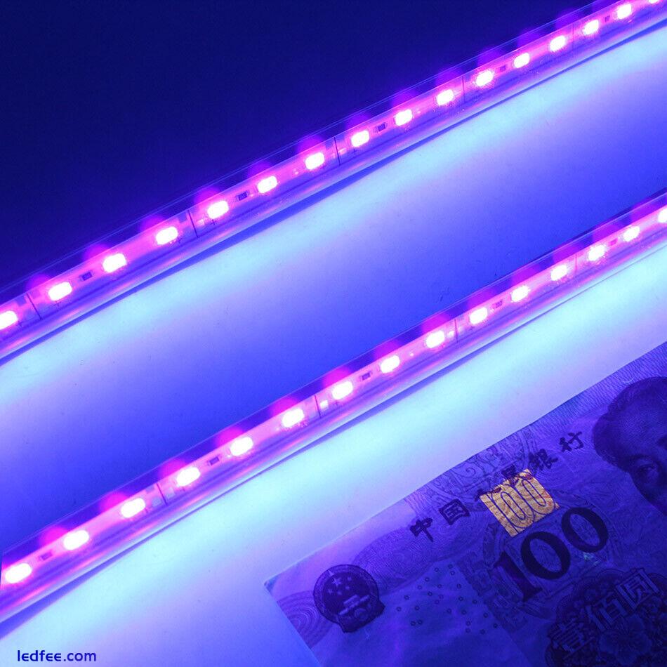 DC12V 5730 UV Aluminium shell Hard Rigid LED Strip purple light Lamps 50cm 33cm 4 