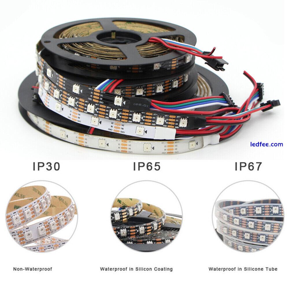 WS2815 RGBIC Pixels LED Strip Light Addressable Dual Signal 1-5M ws2812 12V lamp 1 