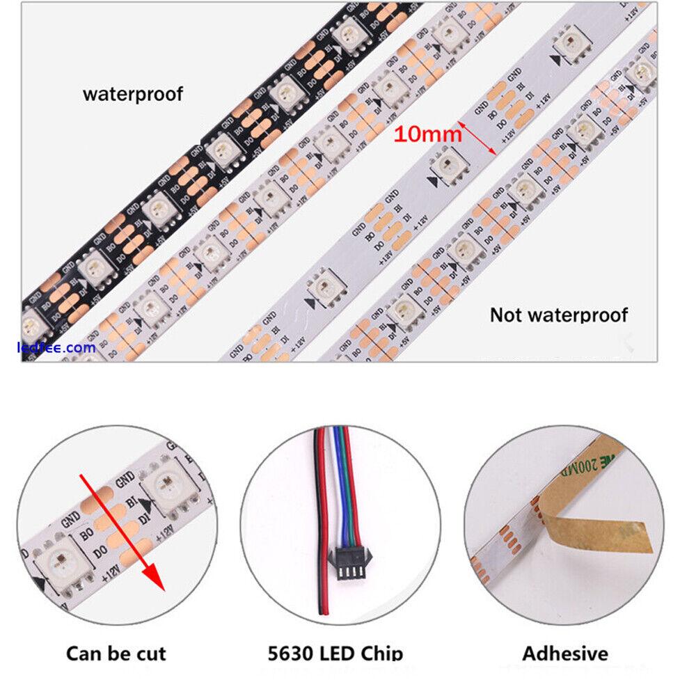 WS2815 RGBIC Pixels LED Strip Light Addressable Dual Signal 1-5M ws2812 12V lamp 2 