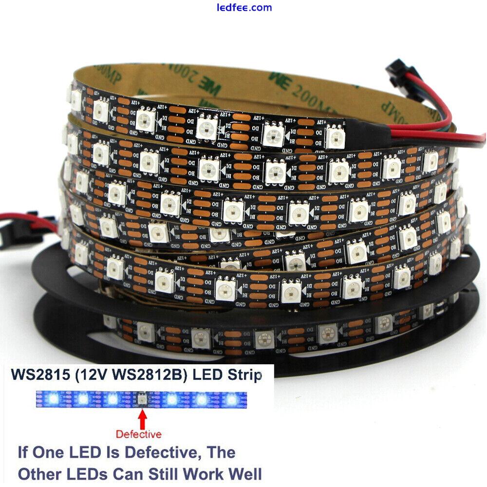 WS2815 RGBIC Pixels LED Strip Light Addressable Dual Signal 1-5M ws2812 12V lamp 0 