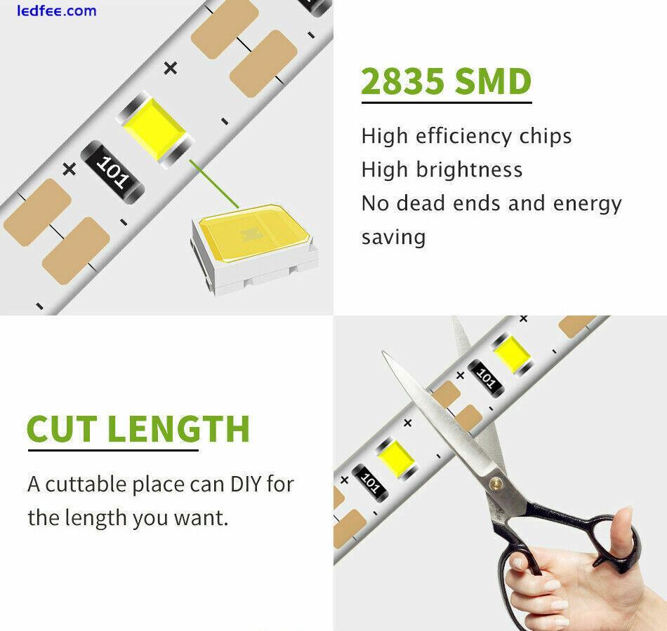 USB PIR Motion Sensor Led Strip Light bed Cabinet Kitchen Closet Night Lamp 5V 4 