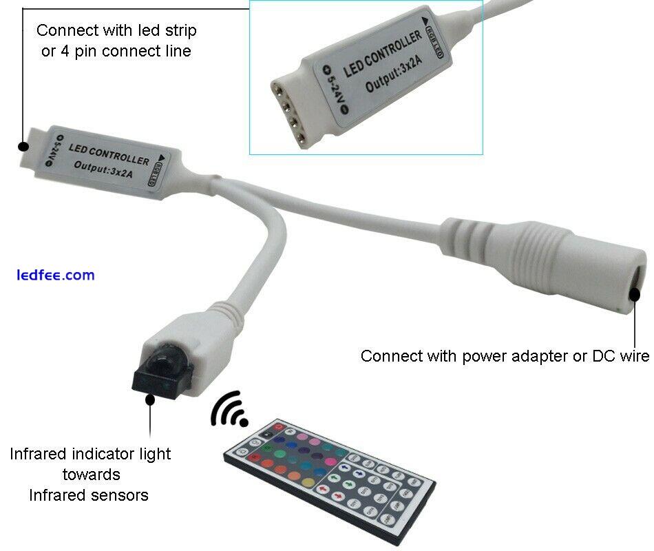 DC12V Led Controller 44 Keys LED IR RGB Controler  For RGB LED Strip 0 