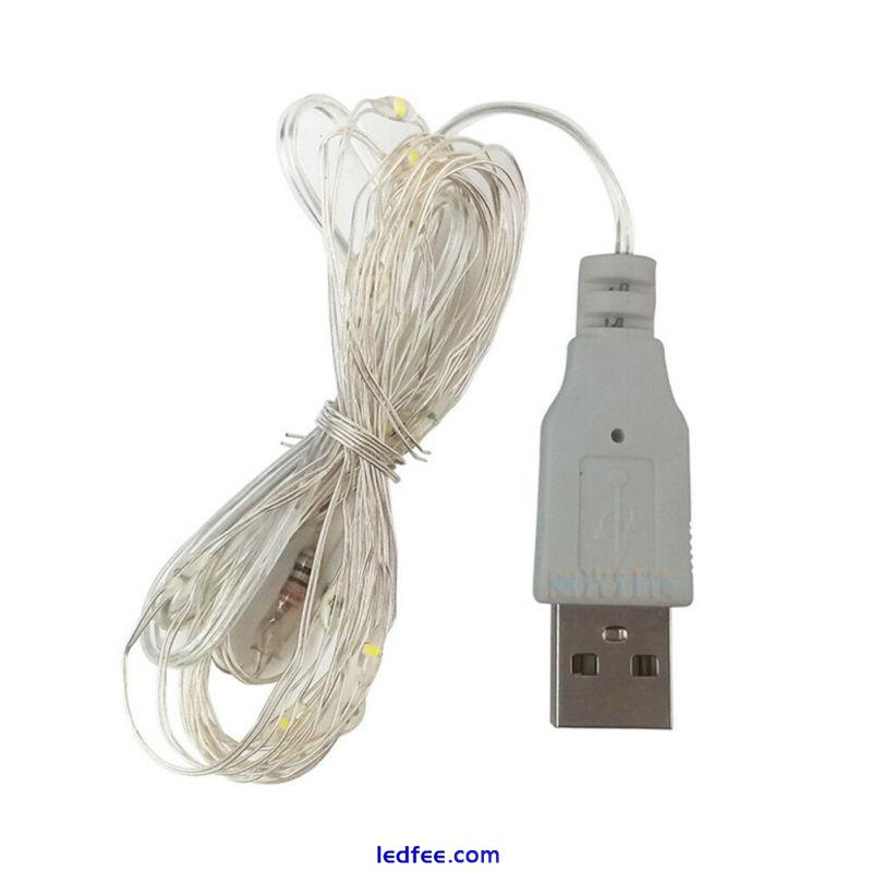 5M 50led USB Fairy Light Copper Wire String Strip Party Wedding Garland Decor 1 